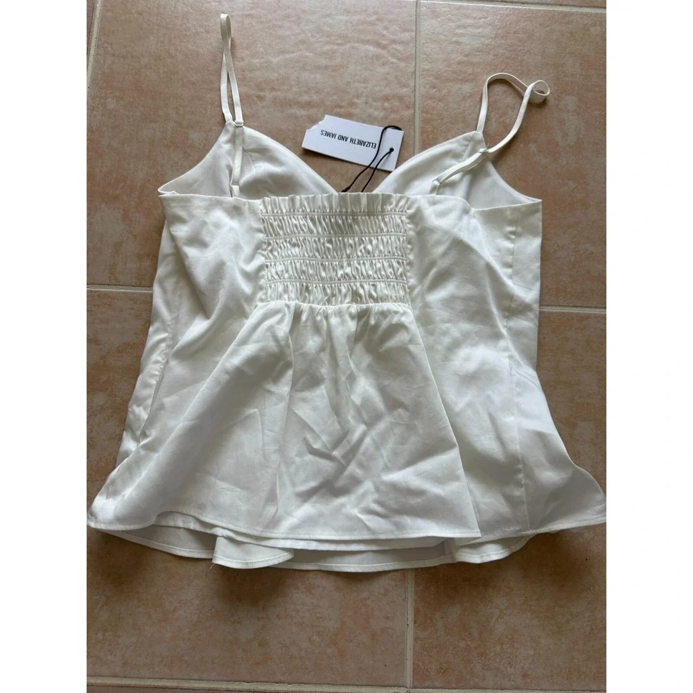 Elizabeth and‎ James Women's Sleeveless  white Blouse Women size S -New!